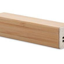 Powerbank de 2200 mAh en estuche de bambú Madera