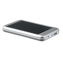 Powerbank de aluminio con panel solar 4000 mAh Plata Mate