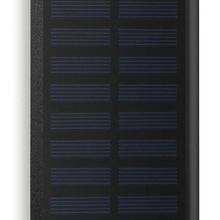 Powerbank aluminio con pantalla solar 8000 mAh Negro