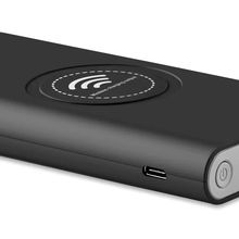 Powerbank tipo c inalámbrico con indicador de luz de carga Negro