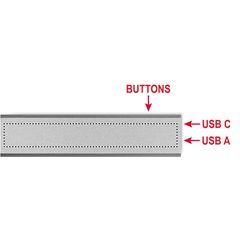 Powerbank de 2600 mAh Capacidad uso de smartphone | Izquierda | 90 x 12