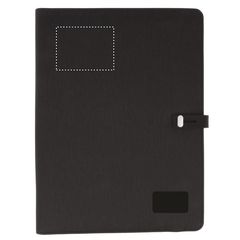 Portafolios A4 en lino y con cargador inalámbrico | Frontal Superior | 80 x 60