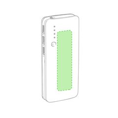 Powerbank con 3 salidas USB de 10000 mAh | En el frontal | 100 x 25