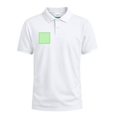 Polo Blanco 100% Algodón con Botones | Area 2 | 80 x 80