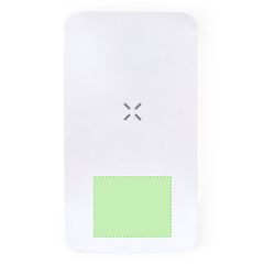 Power Bank 5000mAh Blanco | Parte inferior cara principal | 40 x 30