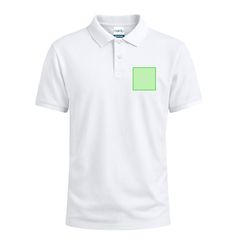 Polo Blanco 100% Algodón con Botones | Area 1 | 80 x 80