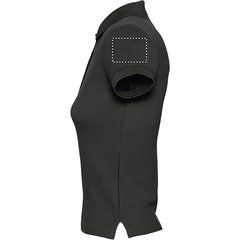 Polo Ajustado Mujer 210g Algodón | Brazo Izquierdo | 100 x 70