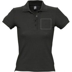 Polo Ajustado Mujer 210g Algodón | Pecho | 100 x 100