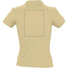 Polo Ajustado Mujer 210g Algodón | Trasero | 200 x 270