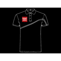 Polo Azul Hombre Detalle España | pecho dtf | 80 x 40