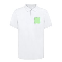 Polo Blanco 100% Algodón con Botones | Area 1 | 80 x 80