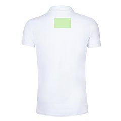Polo blanco unisex con ribete acanalado | Area 5 | 100 x 60