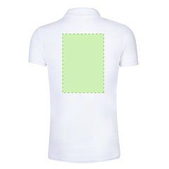 Polo blanco unisex con ribete acanalado | Area 6 | 280 x 400