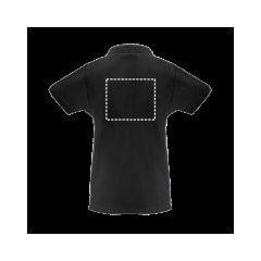 Polo de mujer cuello y mangas de canalé | Espalda | 240 x 200