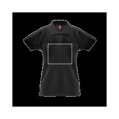 Polo de mujer cuello y mangas de canalé | Pecho | 240 x 200