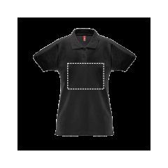 Polo de mujer cuello y mangas de canalé | Pecho | 280 x 200