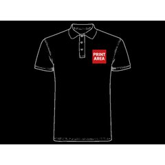 Polo XXL Dry & Fresh Poliéster | Pecho zona derecha 1 tinta | 80 x 80