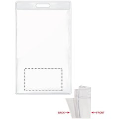 Porta acreditaciones transparente 7,5 x 12,5 cm | Frontal | 50 x 30