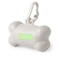 Portabolsas hueso para perros 15 bolsas biodegradables | En la parte de trasera | 30 x 20