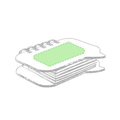 Portanotas adhesivas diseño bocadillo en cartón ecológico | En la portada | 70 x 35