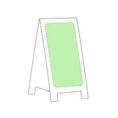 Portanotas con diseño stand de cartón | En la parte trasera | 40 x 70