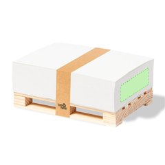 Portanotas Mini Palet Madera con 300 hojas | Zona superior | 55 x 20
