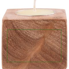 Portavelas Acacia con Vela 10 gr | Izquierda | 50 x 30