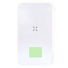 Power Bank 5000mAh Blanco | Parte inferior cara principal | 25 x 20