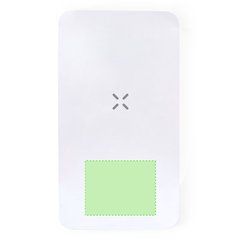 Power Bank 5000mAh Blanco | Parte inferior cara principal | 40 x 30