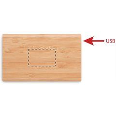 Power Bank Bambú 4000mAh | Frontal | 40 x 25