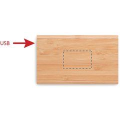 Power Bank Bambú 4000mAh | Trasero | 40 x 25