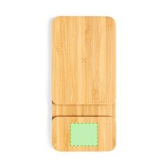 Power Bank Bambú 5000mAh | En el frente | 30 x 25