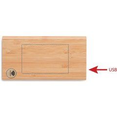 Power Bank Bambú 6000 mAh | Frontal | 80 x 50