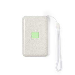 Power Bank Solar 5000mAh Fibra de Trigo | En la parte de trasera | 25 x 20