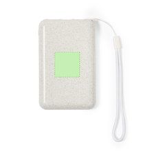 Power Bank Solar 5000mAh Fibra de Trigo | En la parte trasera | 40 x 40