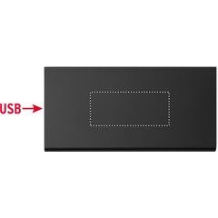 Powerbank 8000 mAh aluminio reciclado | Abajo | 70 x 30