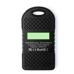 Powerbank carga solar y resistente al agua de 4000 mAh | Parte posterior | 50 x 15