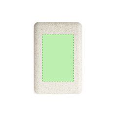 Powerbank exterior en caña de trigo ecológico 5000 mAh | Centrado Cara Superior | 60 x 40