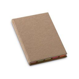 Portanotas de papel ecológico con notas adhesivas medianas y grandes Beige