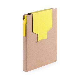 Portanotas ecológico de cartón reciclado y boli a juego Amarillo