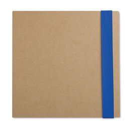 Portanotas ecológico de papel reciclado con notas adhesivas y boli Azul Royal