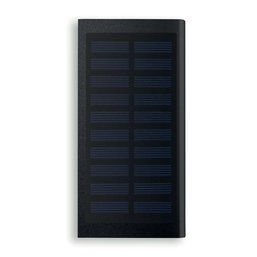 Powerbank de 8000 MAH con pantalla solar en aluminio Negro