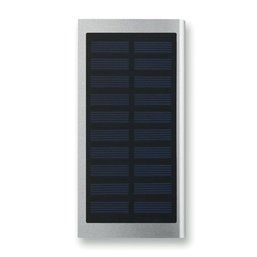Powerbank de 8000 MAH con pantalla solar en aluminio Plata