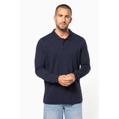 Polo piqué manga larga 100% algodón