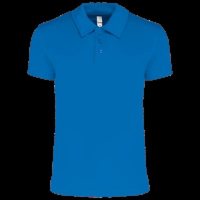 Polo deportivo manga corta infantil Aqua Blue 6/8 Ans