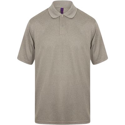 Polo hombre poliéster micropiqué Heather Grey 3Xl