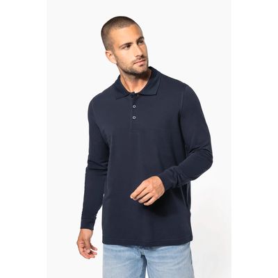 Polo piqué manga larga 100% algodón