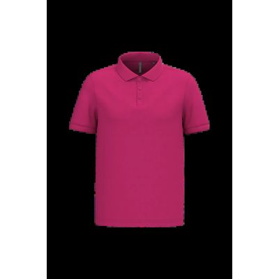 Polo piqué manga corta de algodón Fuchsia S