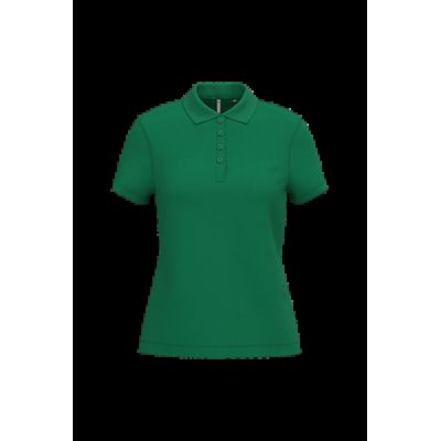 Polo piqué de manga corta de mujer Kelly Green Xs