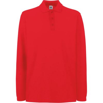Polo punto piqué manga larga Red M